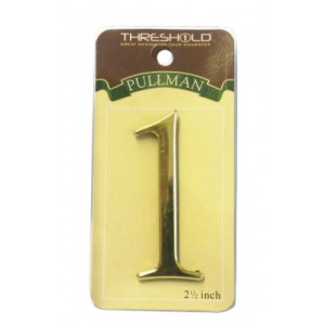 Initial MonogramĀ® 2 1/2" Gold Effect Pullman Numeral 1