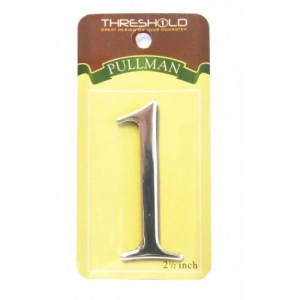 Initial MonogramĀ® 2 1/2" Silver Effect Pullman Numeral 1