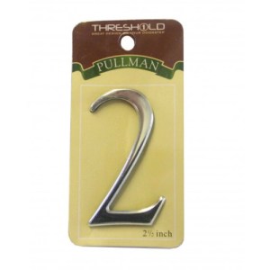 Initial MonogramĀ® 2 1/2" Silver Effect Pullman Numeral 2