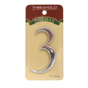 Initial MonogramĀ® 2 1/2" Silver Effect Pullman Numeral 3