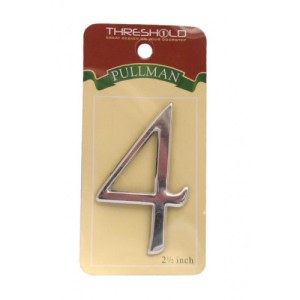 Initial MonogramĀ® 2 1/2" Silver Effect Pullman Numeral 4