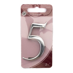 Initial MonogramĀ® 2 1/2" Silver Effect Pullman Numeral 5