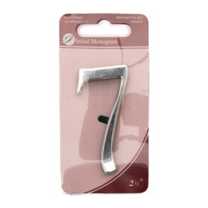 Initial MonogramĀ® 2 1/2" Silver Effect Pullman Numeral 7