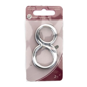 Initial MonogramĀ® 2 1/2" Silver Effect Pullman Numeral 8