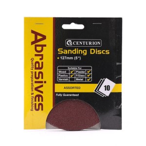 Centurion® Abrasives Circular Sanding Sheets, Assorted 127mm Diameter (Pack of 10)