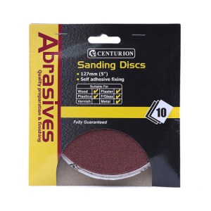 Centurion® 125mm Assorted Self Adhesive Circular Sanding 10pk