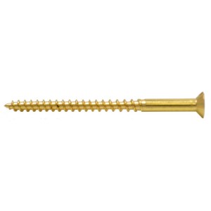 CenturionĀ® 2 1/2" x 8 SC Slotted Brass Woodscrews with Countersunk Head (200)