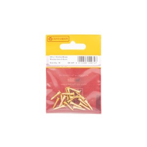 CenturionĀ® 5/8 x 4 Slotted Countersunk Brass Woodscrews