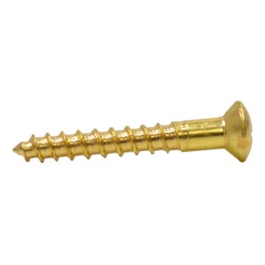 CenturionĀ® 1" x 6 SC Slotted Brass Woodscrews with Raised Head (200)