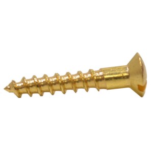 CenturionĀ® 1" x 8 SC Slotted Brass Woodscrews with Raised Head (200)