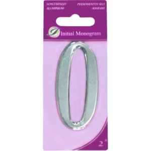 Initial MonogramĀ® 2" Silver Effect Numeral 0