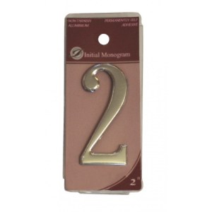 Initial MonogramĀ® 2" Silver Effect Numeral 2
