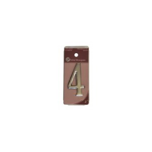 Initial MonogramĀ® 2" Silver Effect Numeral 4