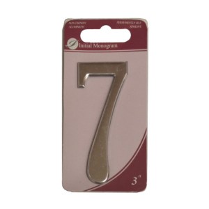 Initial MonogramĀ® 3" Silver Effect Numeral 7