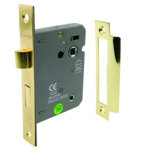 Centurion® Mortice Bathroom Locks, Brassed, 75mm