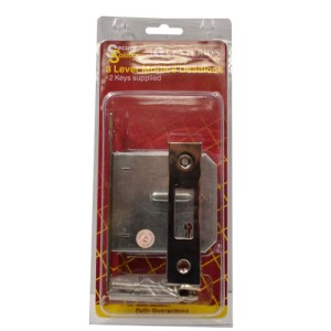 Centurion® 3 Lever Mortice Deadlocks, Nickel Plated, 75mm