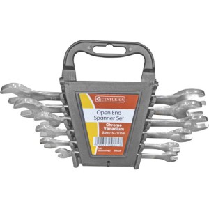 Centurion® Open End Spanner Set, Polished Head, 6pc, 6-17mm