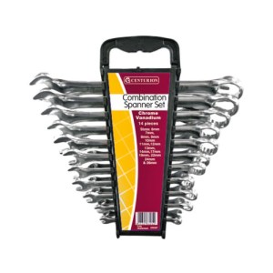 Centurion® Combination Spanner Set, Polished Head, 14pc, 6-26mm