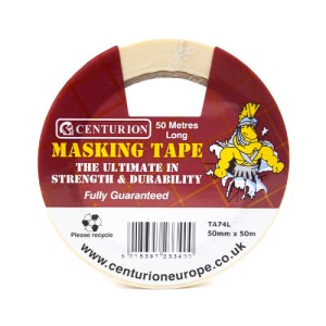 Centurion® Masking Tape 50mm x 50m Roll