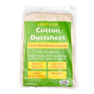 Centurion® Laminated Cotton Dust Sheet, 12' x 9' / 3.6 x 2.7m
