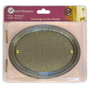 Initial MonogramĀ® Medium Pewter Oval Plaque