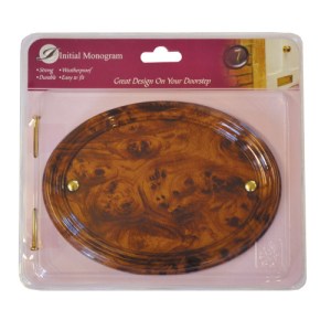 Initial MonogramĀ® Medium Wood Effect Oval Plaque