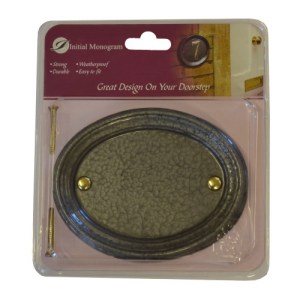 Initial MonogramĀ® Small Pewter Oval Plaque