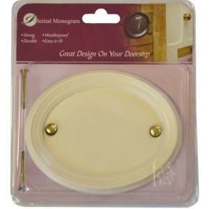 Initial MonogramĀ® Small White Oval Plaque