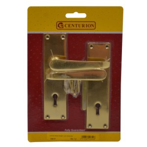 CenturionĀ® Solid Brass Victorian Lever Lock Set, 145mm x 40mm
