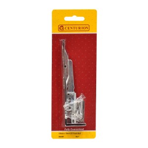 CenturionĀ® Solid Brass Flush Bolt, Polished Chrome, 150mm