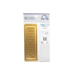 Plumbing SolutionsĀ® Gold Finish Aluminium Hit and Miss Vent, 229 x 76mm