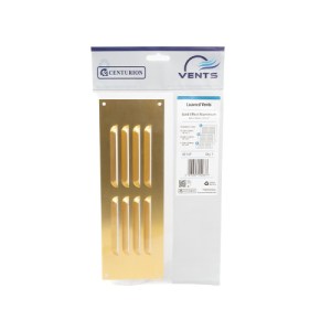 Plumbing Solutions® Gold Effect Louvred Vent, 229 x 76mm