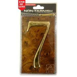 CenturionĀ® Walnut/Gold Numbered Plaque 7