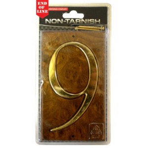 CenturionĀ® Walnut/Gold Numbered Plaque 9