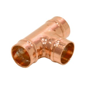 Plumbing SolutionsĀ® 15mm Solder Ring Copper Tee (Pack of 5)