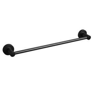 ROTHLEY Round Towel Rail 450mm Matt Black