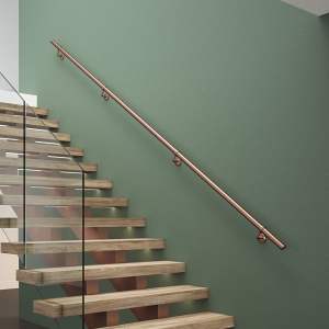 ROTHLEY 40mm Handrail Kit Antique Copper 3 x 1.2m Rails
