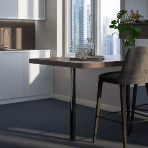 ROTHLEY 60mm x 870mm Brushed Stainless Steel - Worktop Support Leg