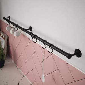 ROTHLEY Utensil Rail Kit 19mm x 1000mm Matt Black
