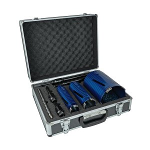 MEXCO 9 Piece Dry Core Drill Kit Slotted Xcel Grade