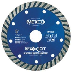 MEXCO 125mm Concrete X10 Turbo Rim Grade