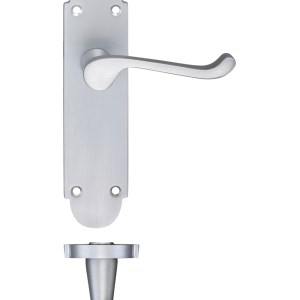 FULTON & BRAY Oxford Lever Latch Furniture 170 x 42mm Satin Chrome