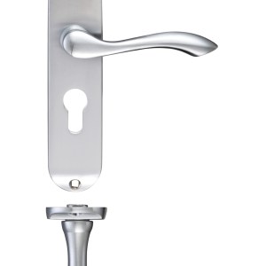 FULTON & BRAY Arundel Lever Euro Lock (47.5mm c/c) Furniture - Short Plate 175 x 42mm Satin Chrome