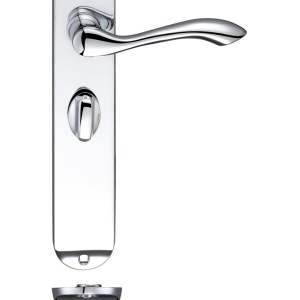 FULTON & BRAY Arundel Lever Bathroom (57mm c/c) Furniture - Long Plate 245 x 42mm Polished Chrome
