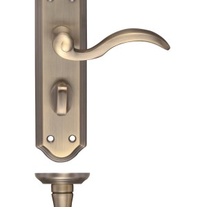 FULTON & BRAY Winchester Lever Bathroom (57mm c/c) Furniture 180 x 48mm Florentine Bronze