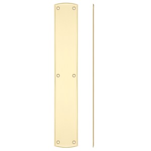 FULTON & BRAY Large Finger Plate for FB118L and FB118R - 457 x 76mm Polished Brass