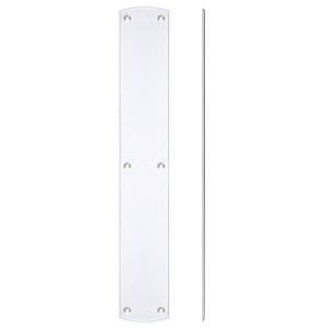FULTON & BRAY Large Finger Plate for FB118LCP and FB118RCP - 457 x 76mm Polished Chrome