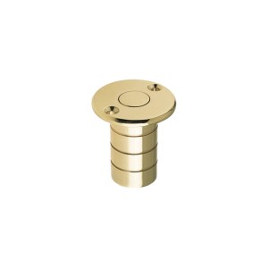 FULTON & BRAY Dust Socket for Flush Bolts - Wood 20mm dia. x 38mm Polished Brass