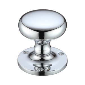 FULTON & BRAY Mushroom Mortice Knob Furniture 62.5mm Rose dia. Polished Chrome