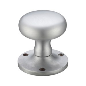 FULTON & BRAY Mushroom Mortice Knob Furniture 62.5mm Rose dia. Satin Chrome